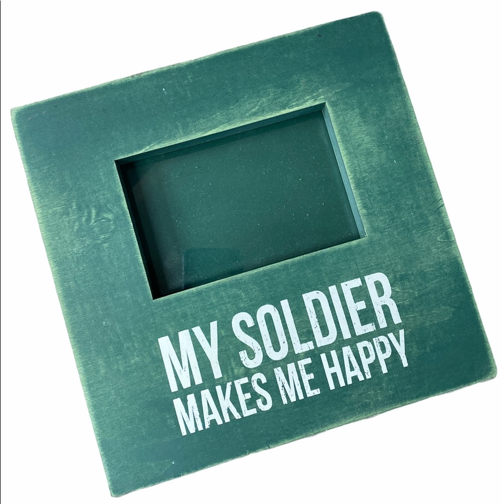 My Soldier Makes Me Happy Box Photo Frame